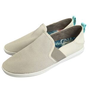 OluKai Women's Slip-On Shoes in Beige and Teal